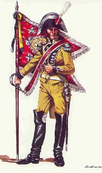 1807. Portaestandarte del Rgto. de Dragones de Lusitania